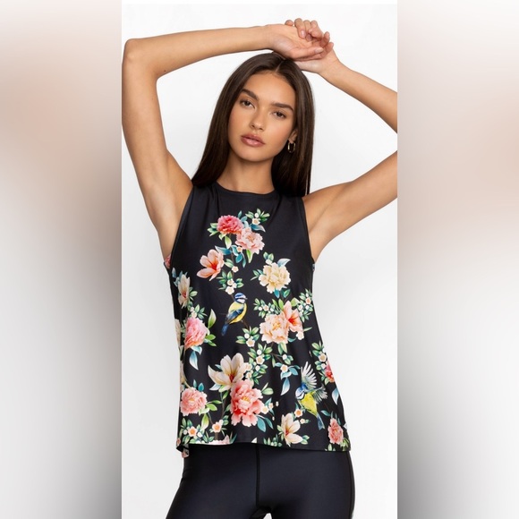 Johnny Was The Birdie High Neck Active Swing Tank Top Boho Chic Size M NWT - Picture 7 of 7